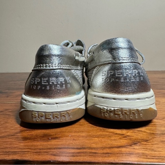 SPERRY Top-Sider Women's 8.5 Gold Metallic Angelfish Leather Boat Shoes - Picture 10 of 13